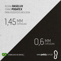 PLACA • RESINA BASELUX ±1,45MM COM FORRO PODATEX • 990MM X 470MM