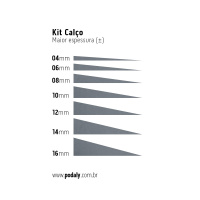 KIT CALÇO UNIDADES  4, 6, 8, 10, 12, 14, 16MM