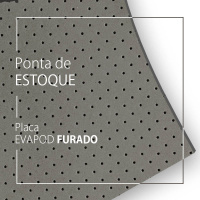 PLACA EVAPOD21 CINZA PERFURADO 810X410MM PONTA ESTOQUE