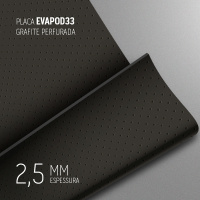 PLACA EVAPOD33 GRAFITE PERFURADA 2,5MM 800X400MM