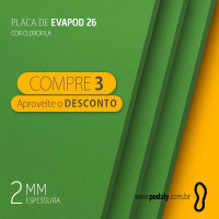 03 PLACAS • EVAPOD33 VERDE NÃO PERFURADA 2MM 800X400MM