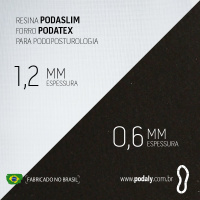 PLACA • RESINA PODASLIM 1,2MM COM FORRO • 890 X 410MM