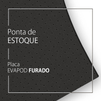 PLACA EVAPOD33 PRETO 2MM PERFURADO 800X400MM PONTA ESTOQUE