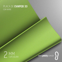 PLACA EVAPOD33 VERDE NÃO PERFURADA 2MM 800X400MM