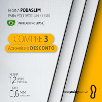 03 PLACAS • RESINA PODASLIM ±1,2MM COM FORRO PODATEX • 990 X 470MM