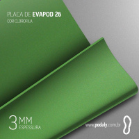 PLACA EVAPOD33 VERDE 3MM NÃO PERFURADA