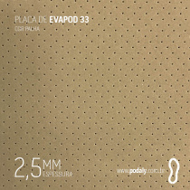PLACA EVAPOD33 PALHA PERFURADA 2,5MM 800X400MM