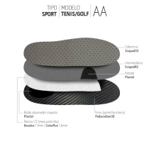 PALMILHA SPORT TENIS GOLF COM COBERTURA HTEXCEL 