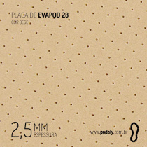 PLACA EVAPOD28 AREIA PERFURADA 2,5MM 800X400MM