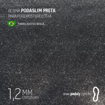 PLACA RESINA PODASLIM PRETA 1,2MM 910X440MM