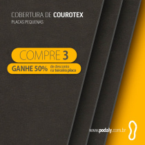 03 PARES • PLACAS PEQUENAS COUROTEX 300X110MM