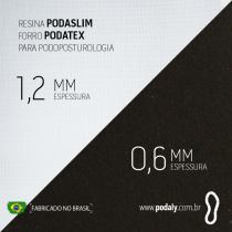PLACA RESINA PODASLIM 1,2MM COM FORRO PODATEX 990X440MM