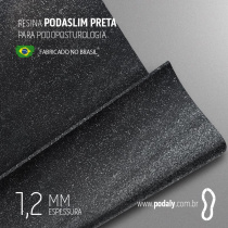 PLACA RESINA PODASLIM PRETA 1,2MM 910X440MM
