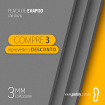 03 PLACAS | EVAPOD21 CINZA NÃO FURADA 3MM 800X400MM