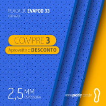 03 PLACAS | EVAPOD33 AZUL PERFURADA 2,5MM 800X400MM 