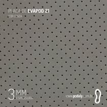 PLACA EVAPOD21 CINZA PERFURADA 3MM 800X400MM