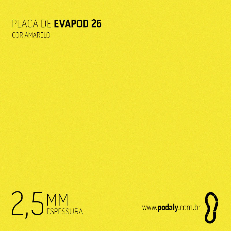 PLACA • EVAPOD26 AMARELO NÃO PERFURADA 2,5MM 810 X 410MM