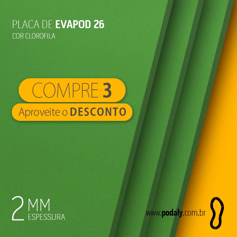 03 PLACAS • EVAPOD33 VERDE NÃO PERFURADA 2MM 800X400MM