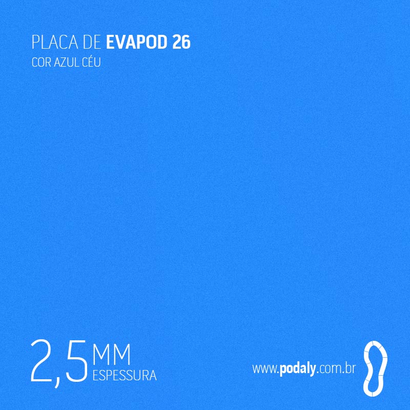 PLACA • EVAPOD26 AZUL NÃO PERFURADA 2,5MM 900 X 420MM