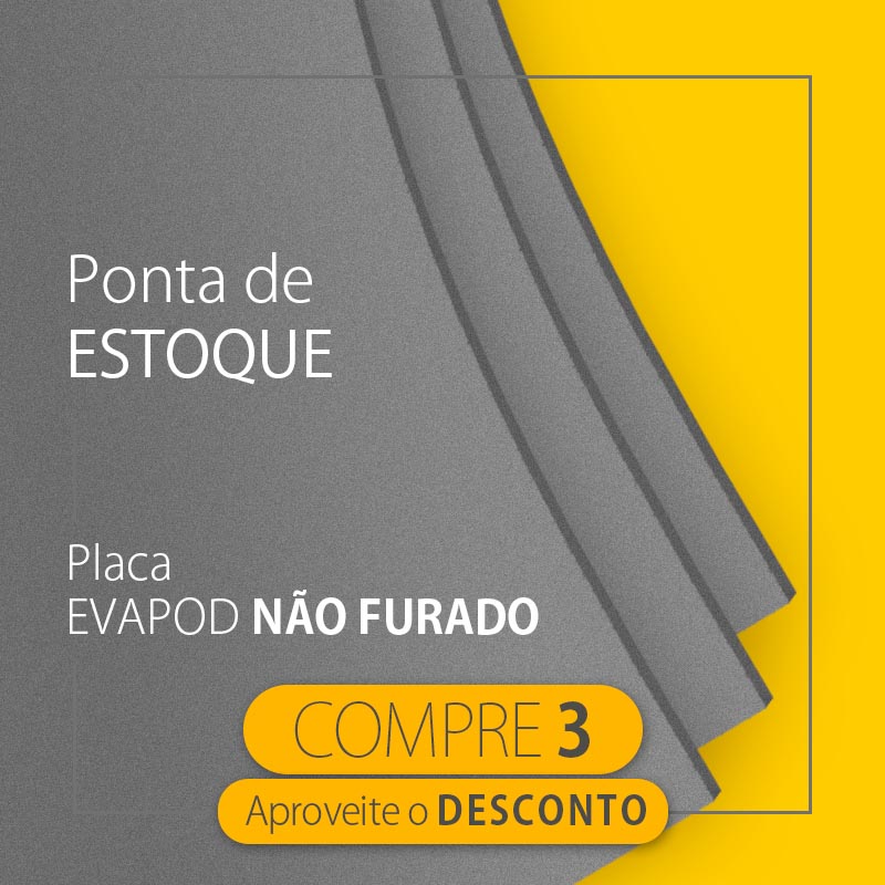 03 PLACAS • EVAPO21 CINZA 5MM NÃO PERFURADA • 800MM X 400MM • PONTA ESTOQUE