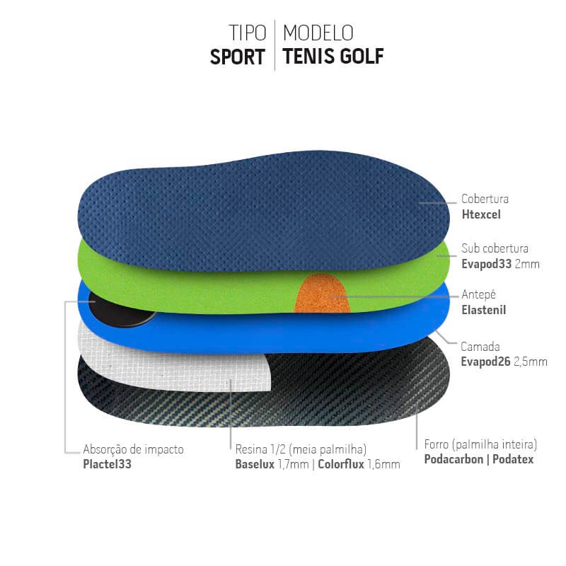 PALMILHA SPORT TENIS GOLF 