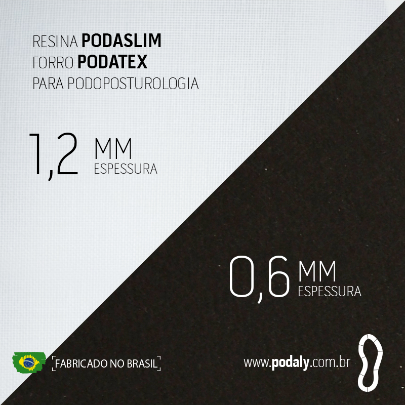 PLACA • RESINA PODASLIM ±1,2MM COM FORRO PODATEX • 990mm X 470MM