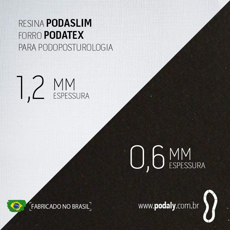 PLACA RESINA PODASLIM 1,2MM COM FORRO PODATEX 990X440MM