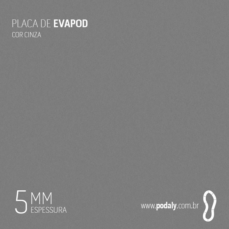 PLACA • EVAPOD21 CINZA NÃO PERFURADA 5MM 800 X 400MM