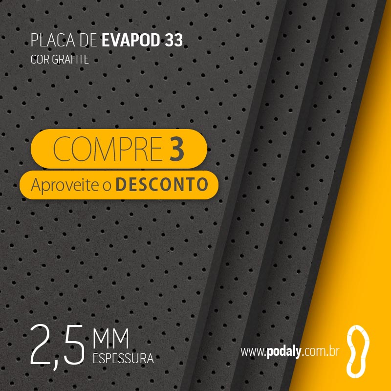 03 PLACAS • EVAPOD33 GRAFITE PERFURADA 2,5MM 800X400MM