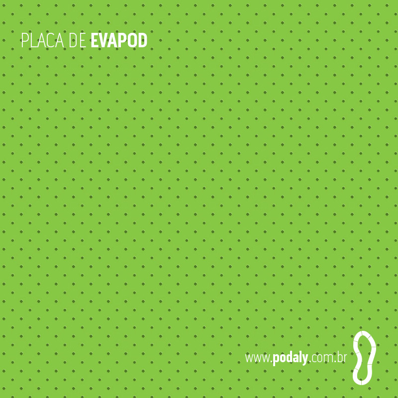 PLACA EVAPOD33 VERDE PERFURADA 3MM 800X400MM
