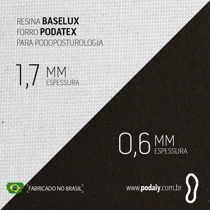 PLACA • RESINA BASELUX ±1,7MM COM FORRO PODATEX • 990 X 470MM