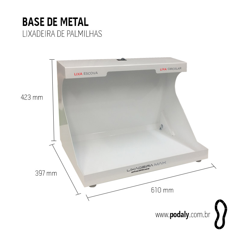 BASE DE METAL PARA LIXADEIRA 