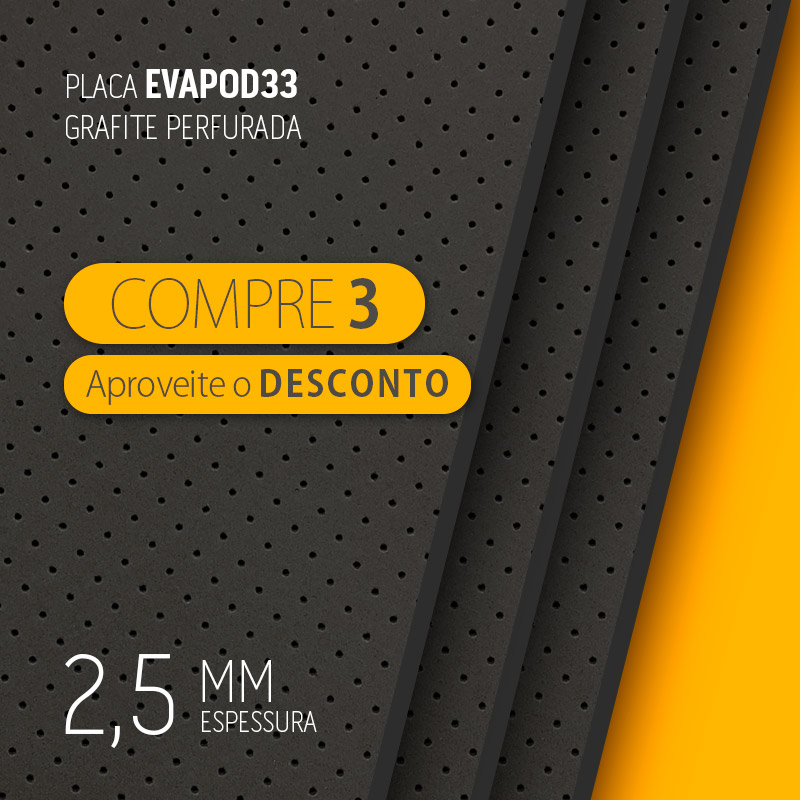 03 PLACAS • EVAPOD33 GRAFITE PERFURADA 2,5MM 800X400MM
