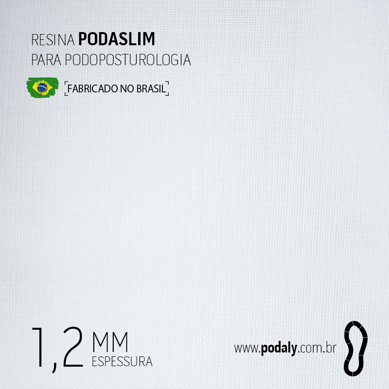 PLACA RESINA PODASLIM BRANCA 1,2MM 990X470MM